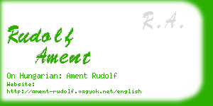 rudolf ament business card